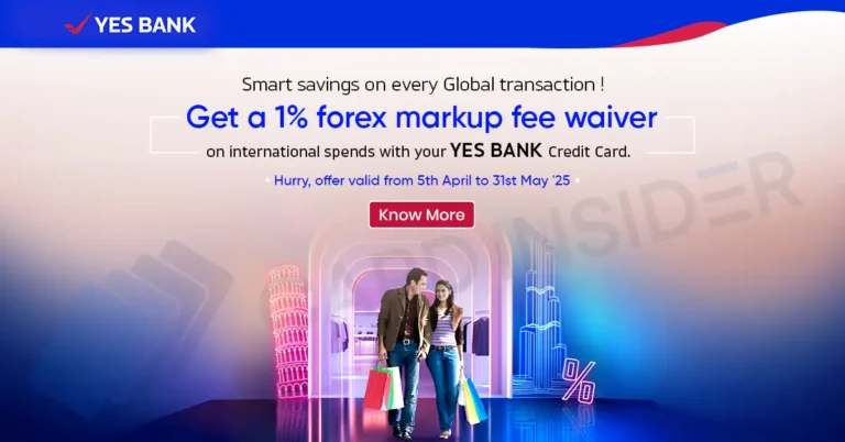YES Bank credit cards offering low or zero forex markup fees, ideal for international travel and online foreign purchases.