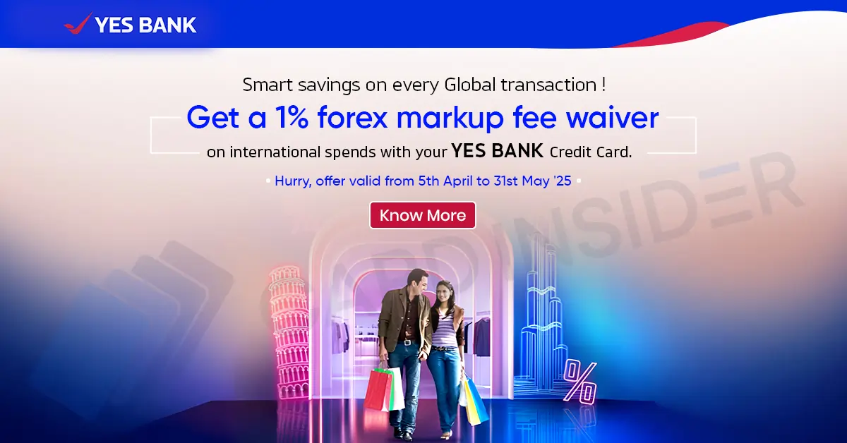 YES Bank credit cards offering low or zero forex markup fees, ideal for international travel and online foreign purchases.