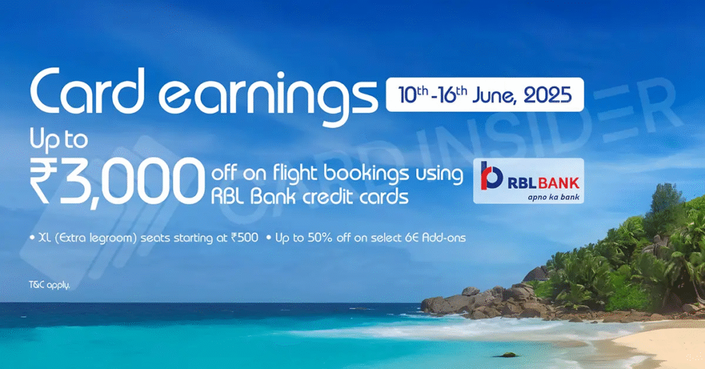 Save ₹3,000 on IndiGo Flights with RBL Cards