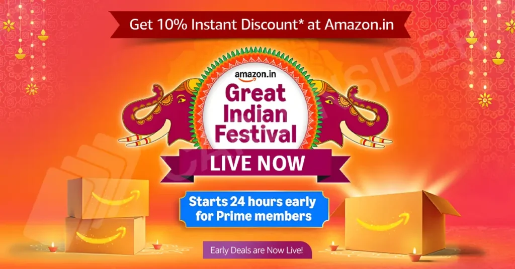 Amazon Great Indian Festival Sale 2025 Live Now – Get 10% instant discount with SBI Credit Cards